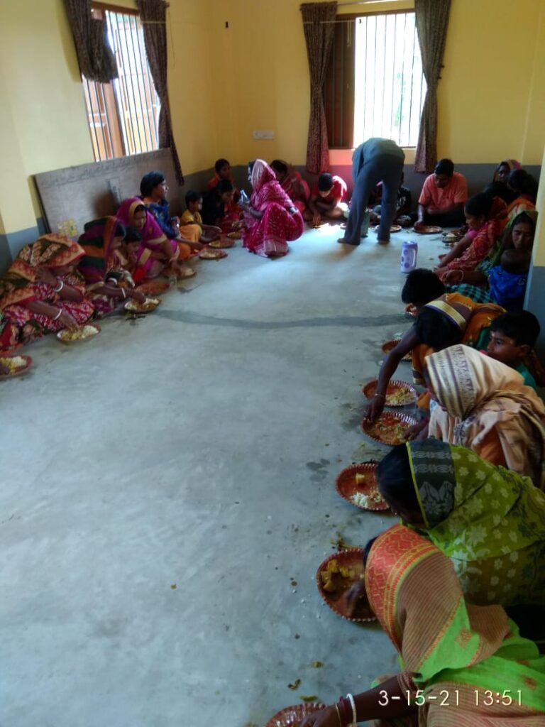 Cooked meal distribution among YAAS affected people (2021-22)